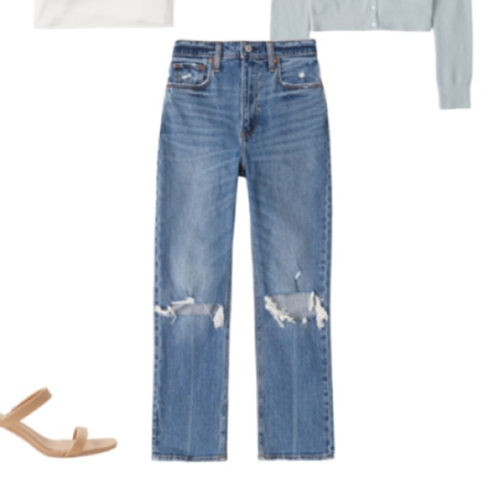 Abercrombie and Fitch ultra high rise ankle straight jeans